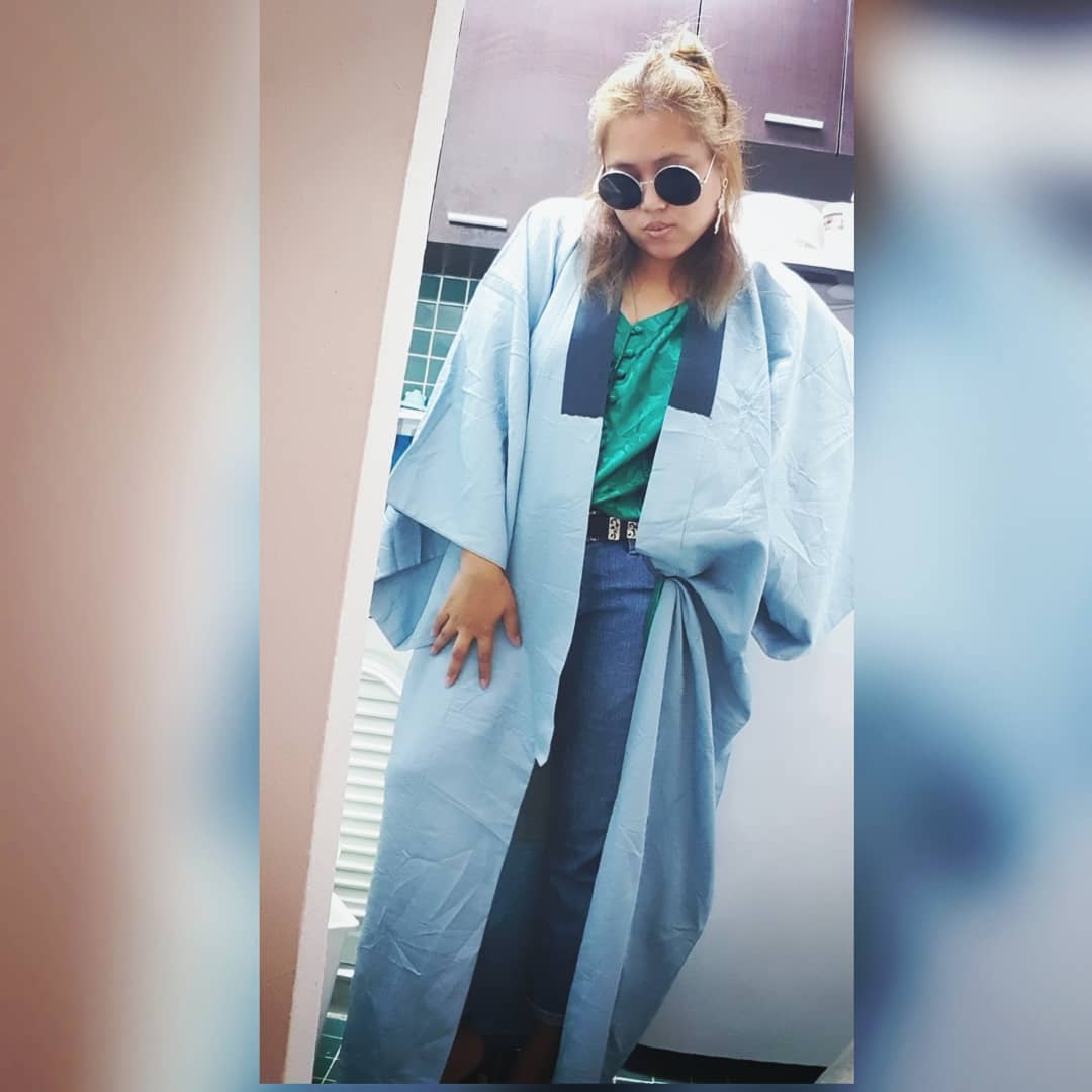 Customer wearing Sumo Vintage